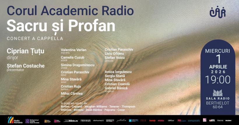 „Sacru și Profan” – concert prezentat de Corul Academic Radio