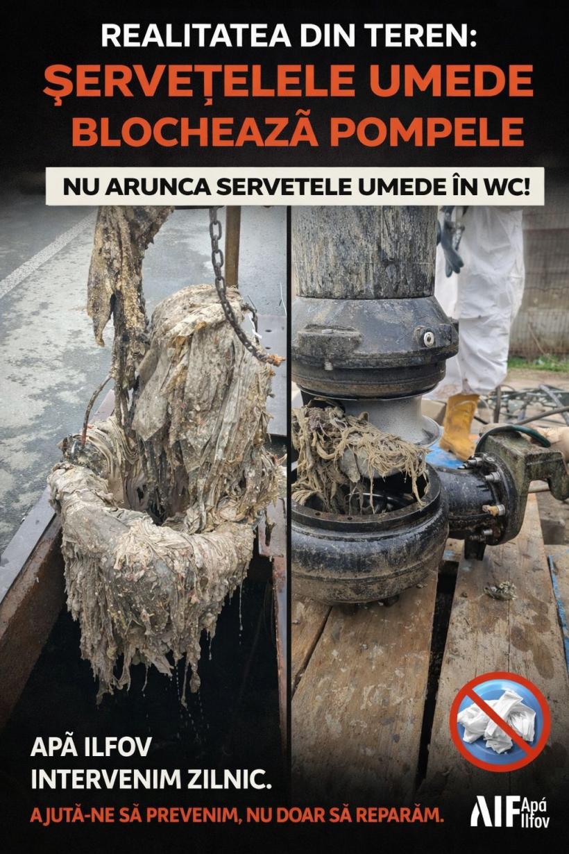 Avertisment urgent în Pantelimon: Șervețelele umede și deșeurile blochează canalizarea și provoacă inundații!