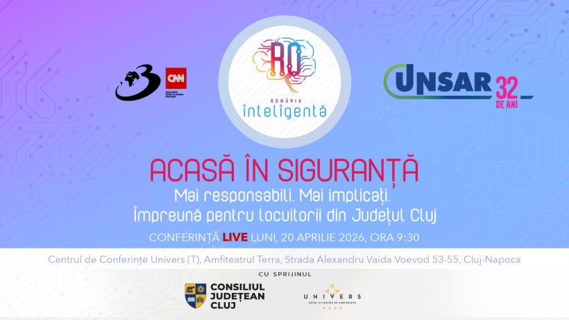 „Acasă în siguranță” 2026: Campanie națională pentru protejarea locuințelor românilor, lansată de UNSAR și Antena 3 CNN continuă în județul Cluj