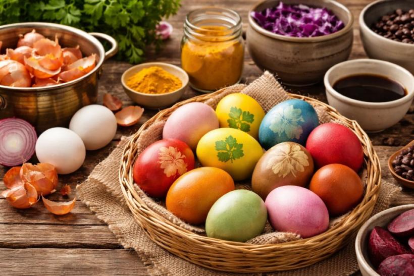 Ouă de Paște fără vopsea: Culori naturale superbe, fără chimicale