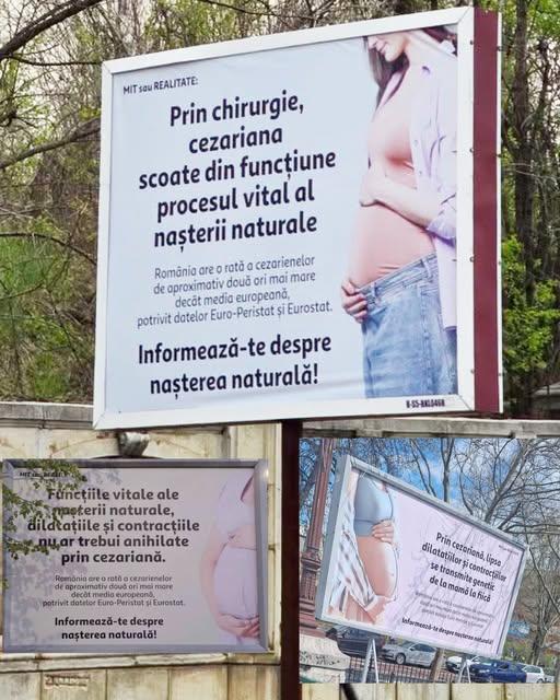 Senatoarea Cynthia Păun solicită poliției locale scoaterea imediată a panourilor publicitare care compară nașterea cu o boală