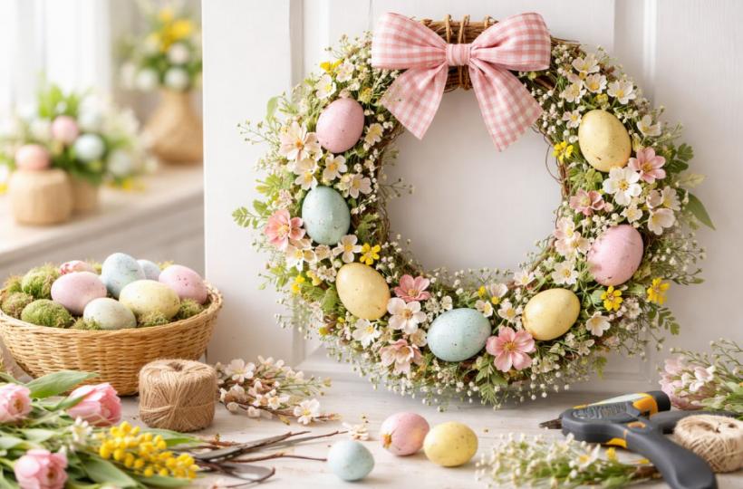 Cum să faci o coroniță de Paște acasă: soluția e mai simplă decât crezi