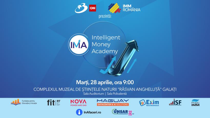 INTELLIGENT MONEY ACADEMY – un eveniment important de business. O zi intreagă cu 200 DE ANTREPRENORI, 10 SPEAKERI DE TOP ȘI 5 WORKSHOPURI PRACTICE