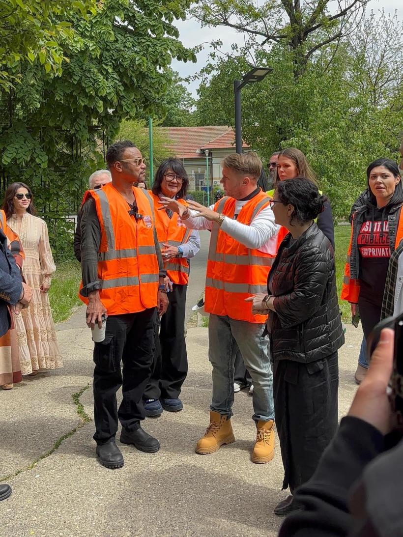 Actorul premiat cu Oscar, Cuba Gooding Jr., pe șantierul Clinicii de Psihiatrie Pediatrică Obregia 19006250