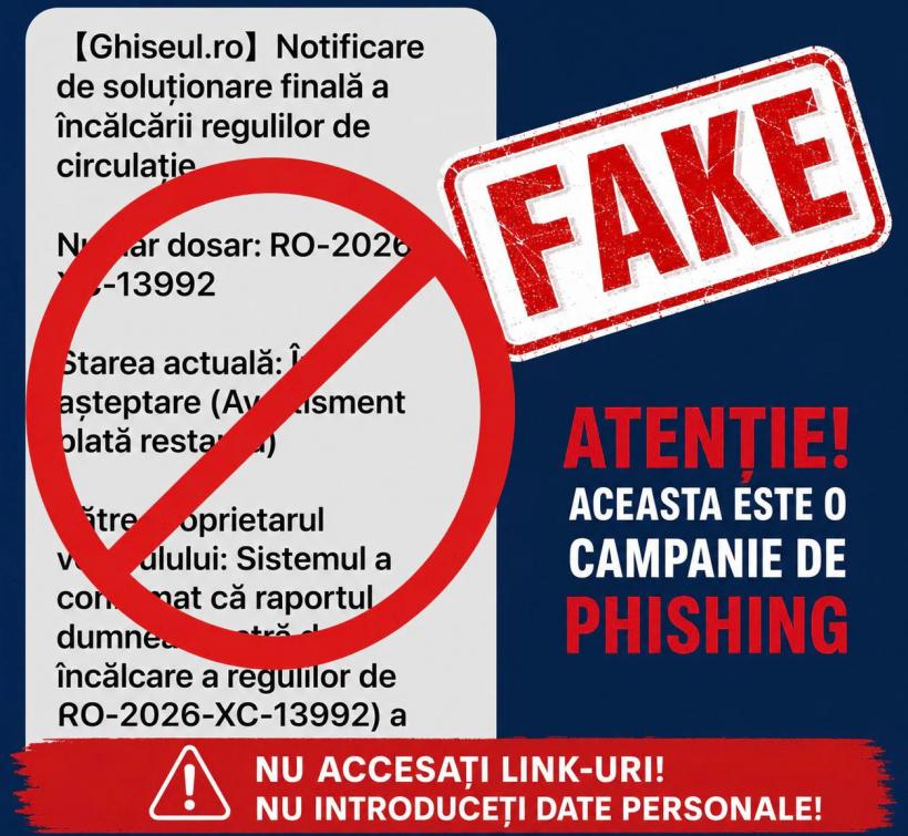 Alertă Ghișeul.ro: Ferește-te de mesajele false care îți cer datele!  Escrocii folosesc identitatea platformei oficiale pentru a goli carduri