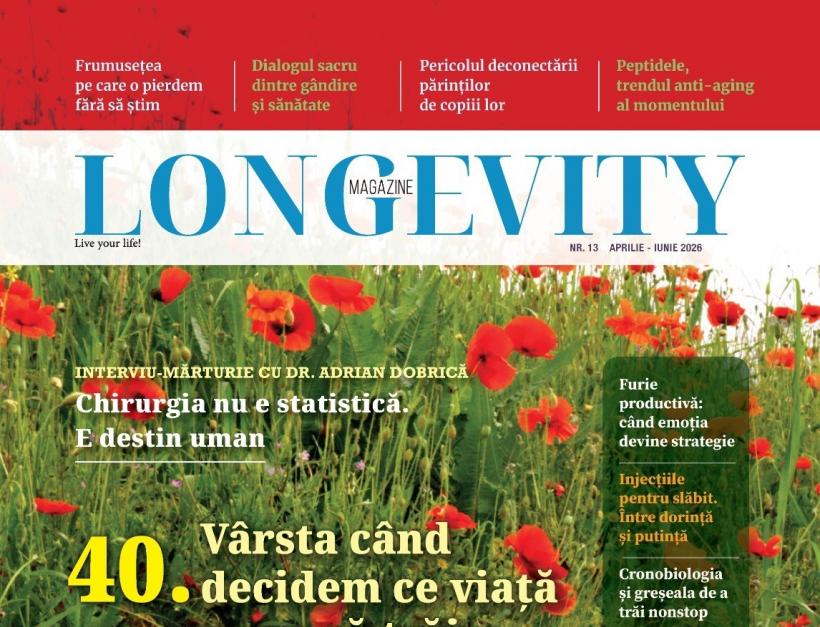 O nouă ediție Longevity: sănătate, tinerețe și longevitate redefinite. De luni, la punctele de difuzare a presei