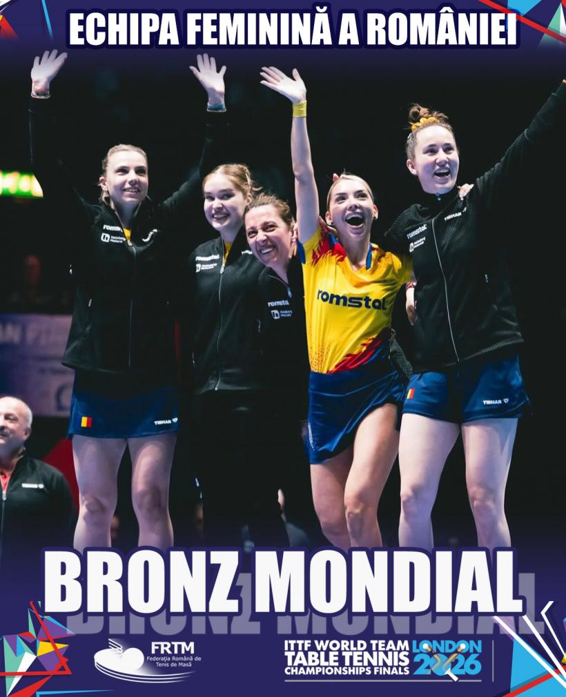 Bronz MONDIAL pentru echipa feminină de tenis de masă a României 19007691