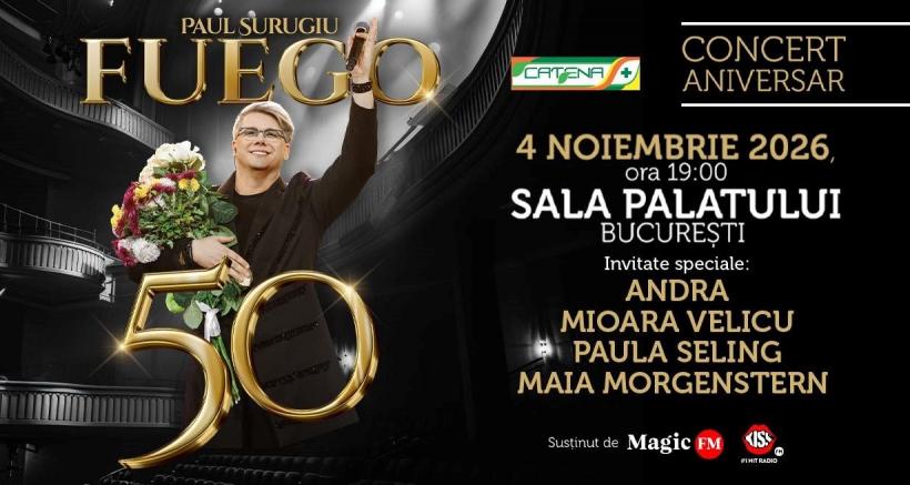 „FUEGO – 50”, în 4 noiembrie pe scena Sălii Palatului, un concert aniversar cu invitați speciali
