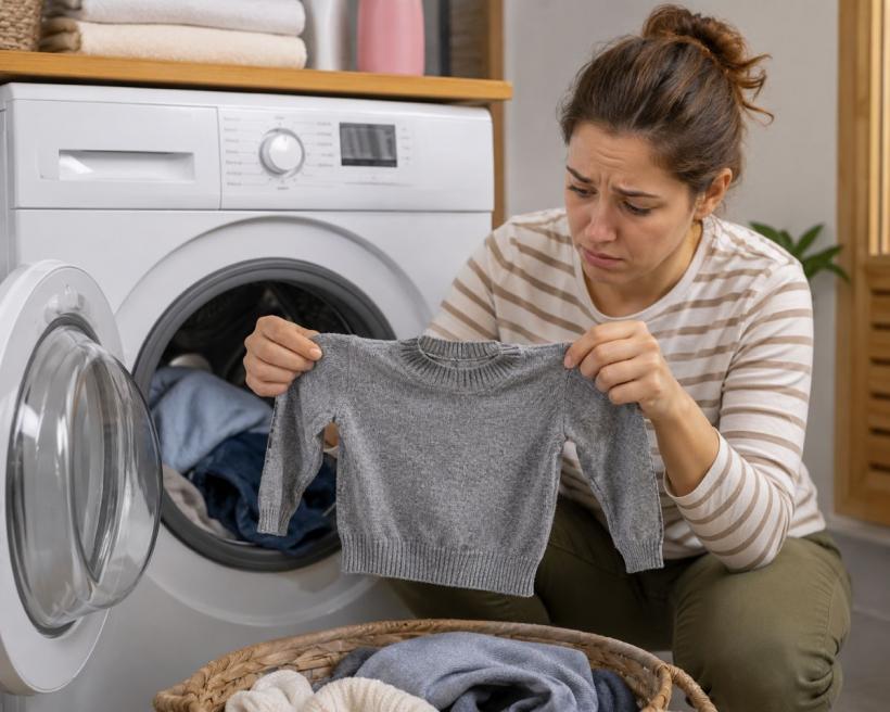 Puloverul a intrat la apă? Trucul banal care îl poate salva în 30 de minute