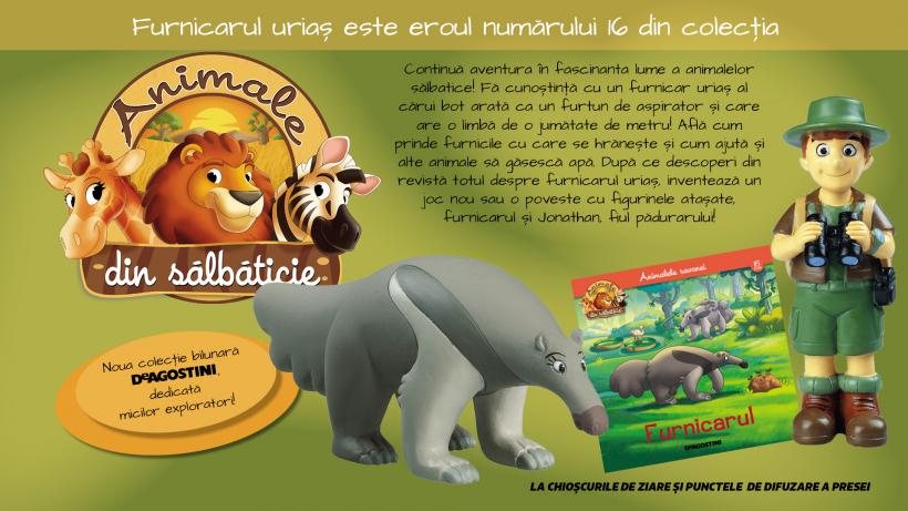 Furnicarul uriaș te așteaptă într-o nouă aventură! Numărul 16 din „Animale din sălbăticie”, la chioșcuri din 12 mai