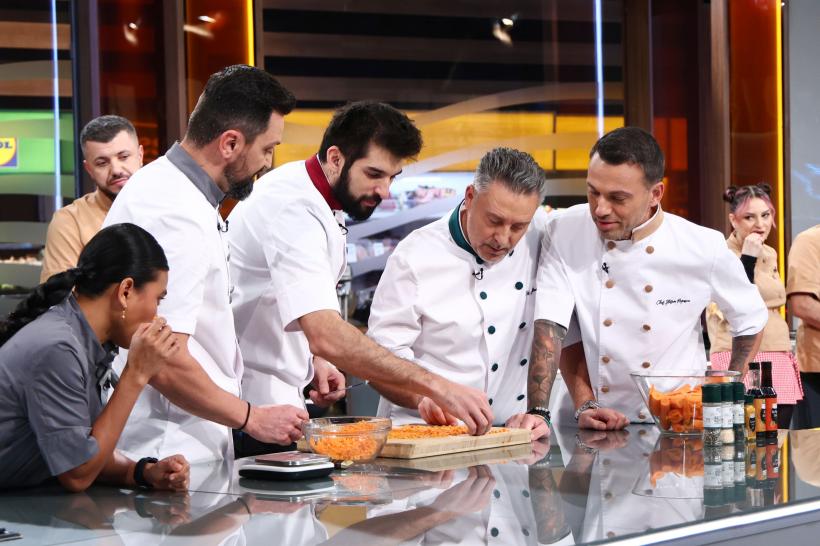 Chefi la cuțite, lider de audiență. Sancțiune grea pentru tunicile verzi, aplicată în premieră ieri. Echipa bordo, victorioasă la battle-ul de aseară. Taberele gătesc meniu tradițional românesc diseară 19008108