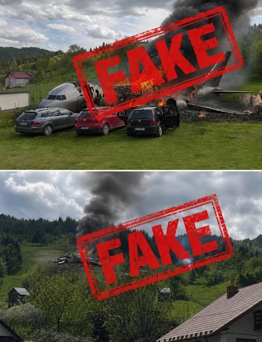 Alertă de fake news: ISU neagă prăbușirea unui aparat de zbor. Imaginile din online sunt false