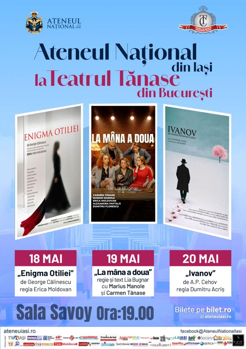 Ateneul Național din Iași revine pe scenele bucureștene: trei zile de teatru de calitate la teatrele „Constantin Tănase” și „Bulandra” 19007946