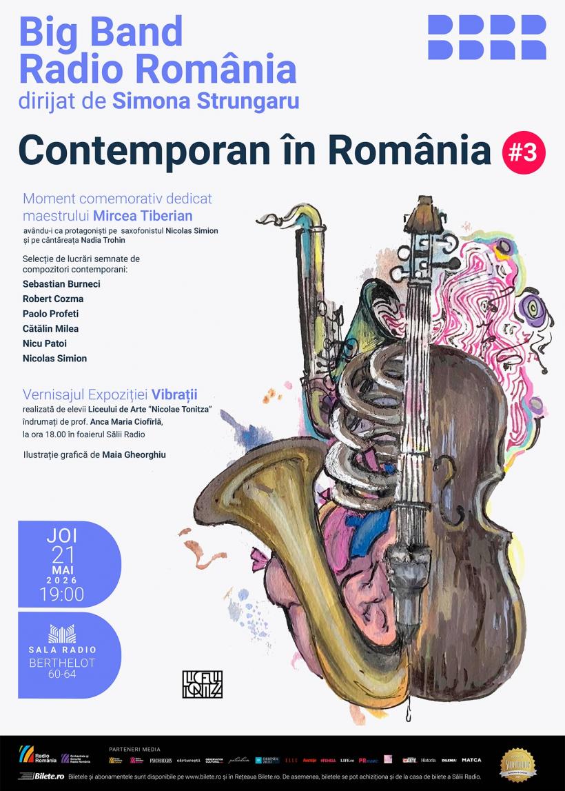 „Contemporan în România”: Big Band-ul Radio ne dă întâlnire cu jazz-ul autohton, joi, 21 mai 19009114
