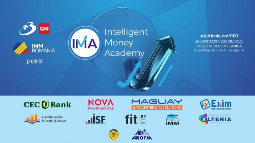 INTELLIGENT MONEY ACADEMY ajunge la Craiova. O zi cu 200 de antreprenori, 20 de speakeri de top și 5 workshopuri practice