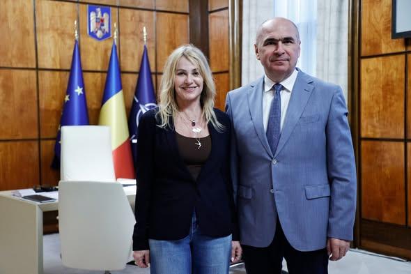 Nadia Comăneci, primită la Palatul Victoria de premierul Ilie Bolojan