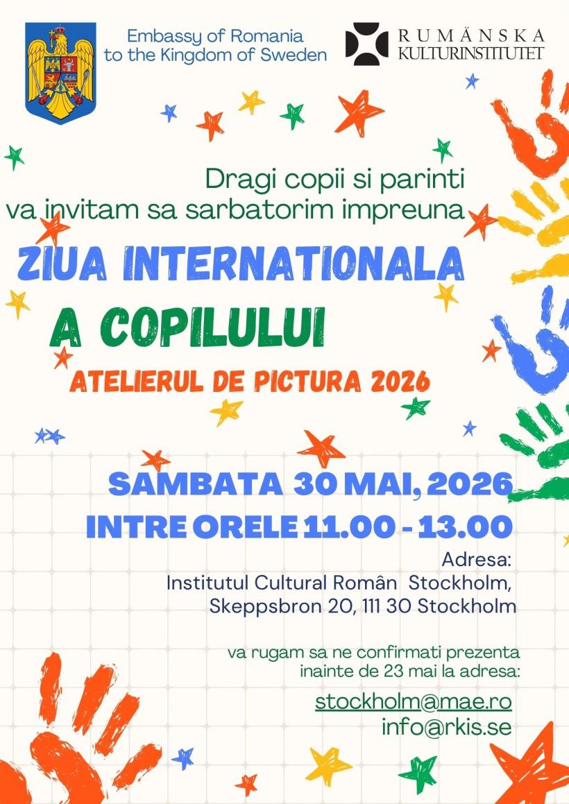 Ziua Internațională a Copilului celebrată în toată lumea de Institutul Cultural Român prin evenimente dedicate creativității, jocului și poveștilor copilăriei 19010712