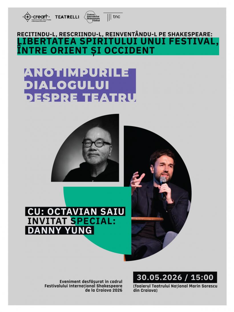 Shakespeare și libertatea spiritului: un dialog între Orient și Occident Danny Yung și Octavian Saiu, într-un nou Dialog la Craiova