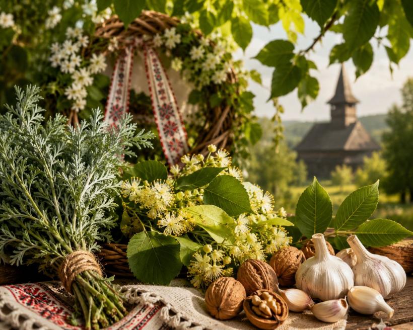 Tradiții românești de Rusalii: Pelinul, teiul, nucul și usturoiul, plantele care te apără de rău