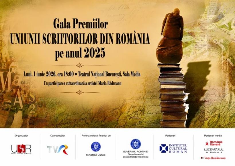 Gala Premiilor Uniunii Scriitorilor din România pentru anul 2025 – susținută de Institutul Cultural Român
