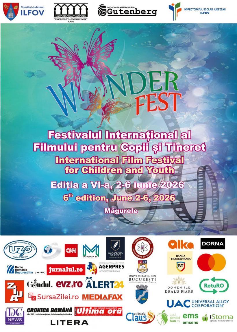 WonderFest 2026 aduce în Ilfov sute de copii, filme din toată lumea și cel mai mare juriu de tineri din România