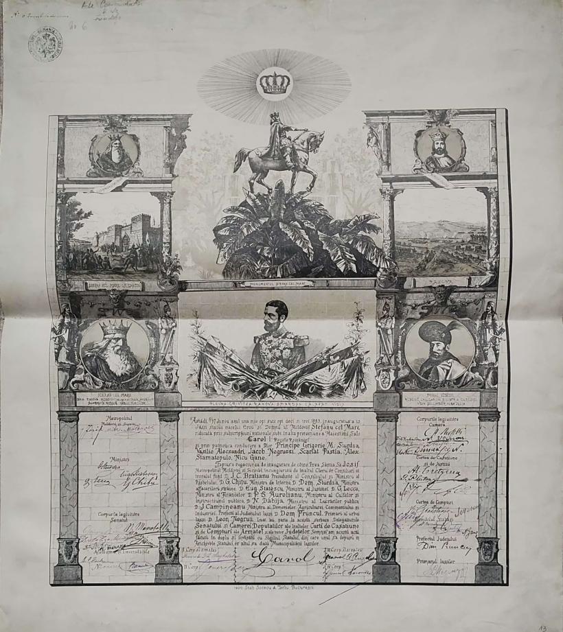 Istoria românilor: Povestea documentului zidit în soclul statuii lui Ștefan cel Mare 19011566