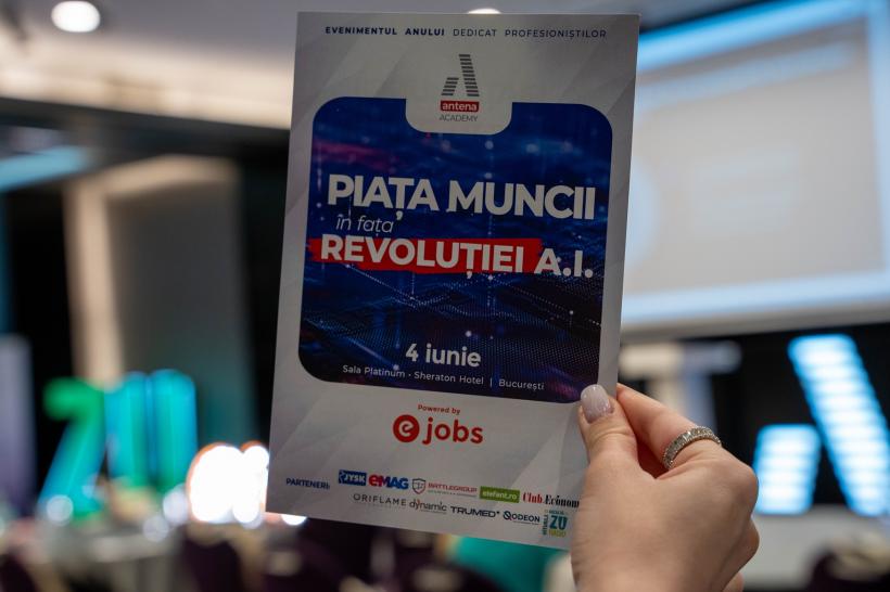 Antena Academy și Antena Group au organizat conferința „Piața muncii în fața revoluției AI”, dedicată impactului inteligenței artificiale asupra organizațiilor
