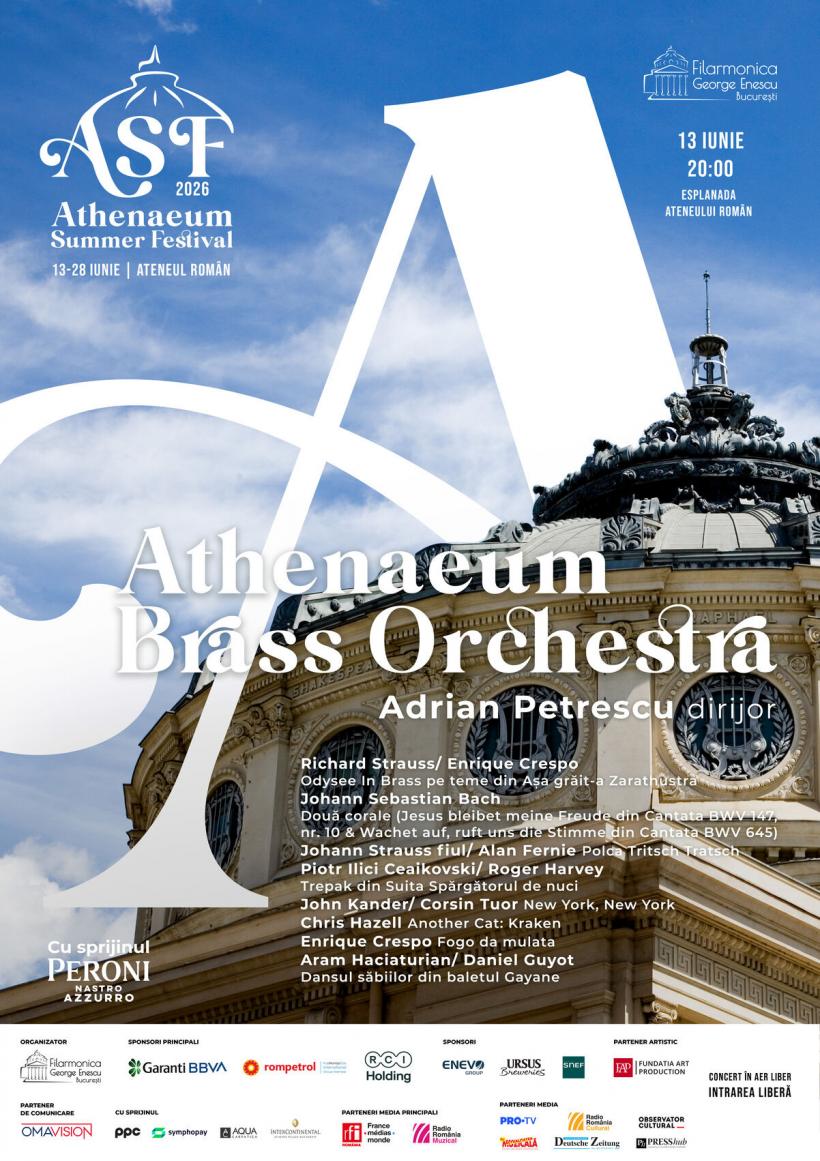 Athenaeum Summer Festival 2026 – Festivalul care dă tonul verii cu muzică din Star Wars, E.T., Schindler’s List, best of ABBA și lucrări îndrăgite ale marilor clasici