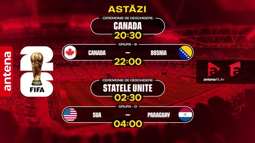 Deschiderea Mondialului, lider absolut de audiență în România. Antena este prima televiziune comercială din țară care transmite FIFA World Cup™ 19013009