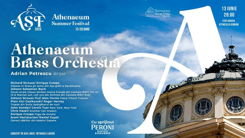 Athenaeum Summer Festival 2026. Sâmbăta aceasta, Athenaeum Summer Festival 2026 dă startul verii cu muzică live pe Esplanada Ateneului Român. Primele concerte: ritmuri sud-americane, valsuri și hituri ABBA în variantă corală