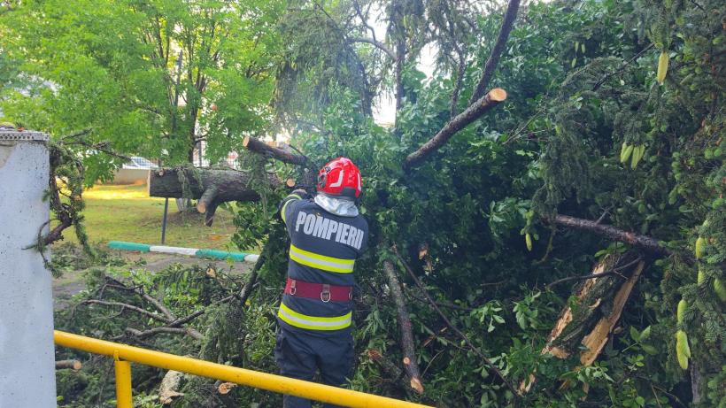 UPDATE Codul ROȘU de furtună face ravagii în Dâmbovița: 114 de apeluri la 112 și intervenții în Târgoviște și Răzvad 19015852