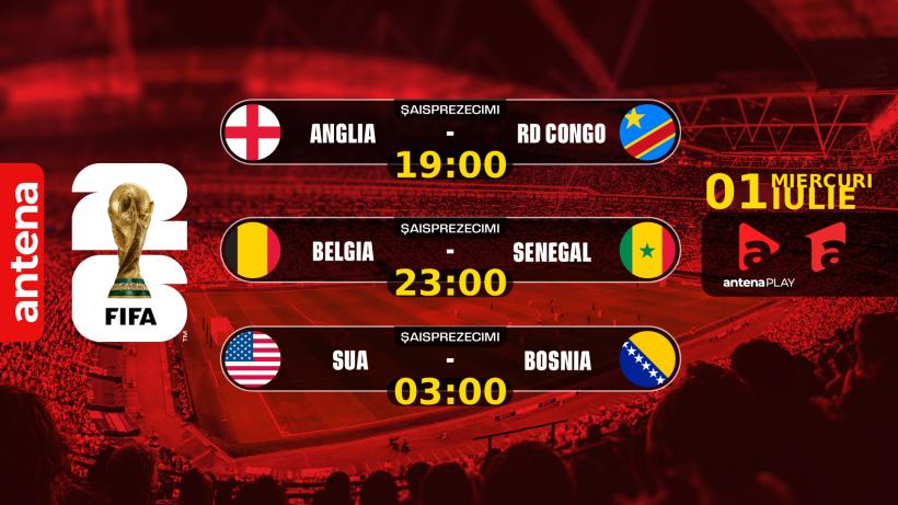 Norvegia, Franţa și Mexic, ȋn optimile Campionatului Mondial, ȋn cea de-a 20-a zi lider de audienţă la Antena 1 19016130
