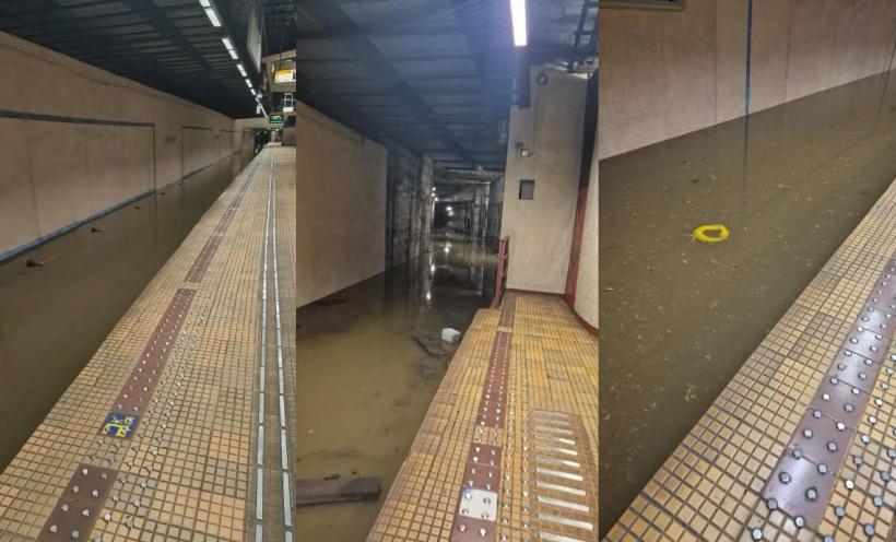 Ploile au dat peste cap circulația metroului. Stația Piața Victoriei 2 este închisă din cauza inundațiilor