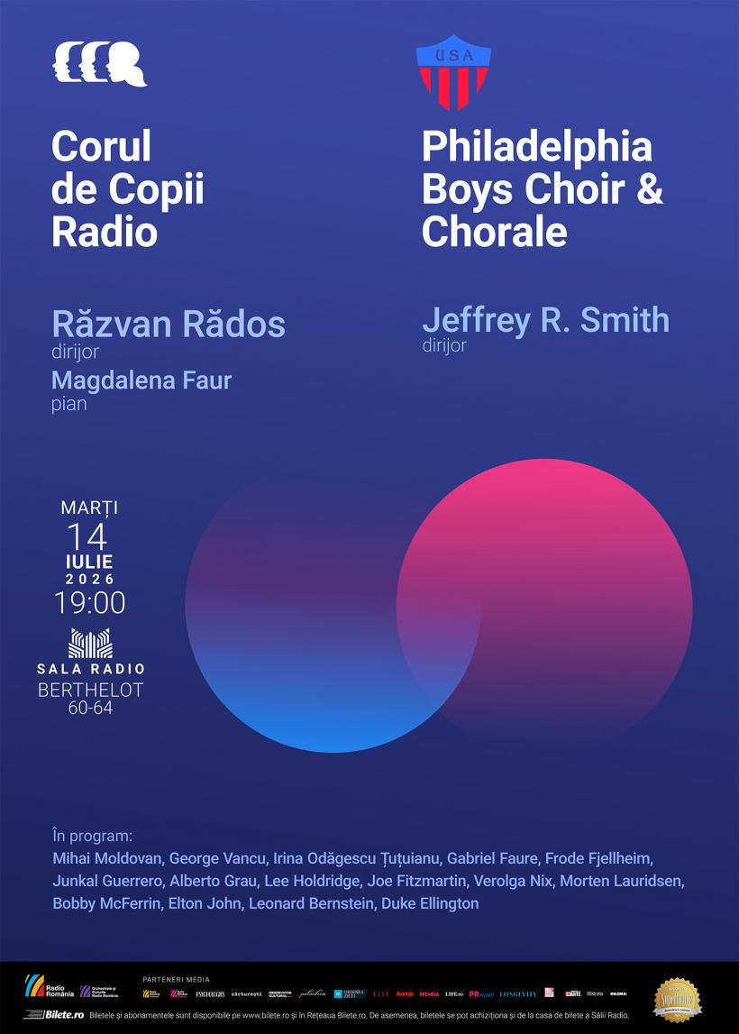 Cel mai important cor de băieți din S.U.A. va cânta la Sala Radio, alături de Corul de Copii Radio 19016281
