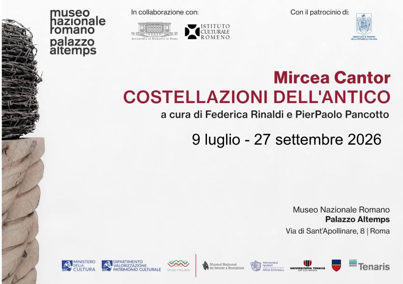 Expoziția „Mircea Cantor – Constelații ale Antichității”, la Palazzo Altemps din Roma, cu sprijinul Accademia di Romania