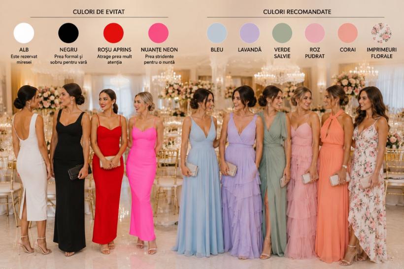Dress code la nunțile de vară: cele 4 culori de EVITAT