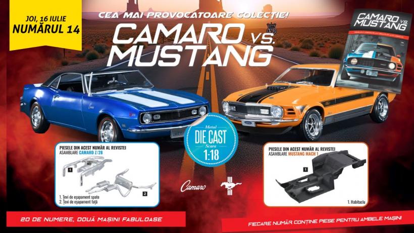 Colecția dedicată legendarelor mașini americane Camaro și Mustang a ajuns la numărul 14. De joi, la toate chioșcurile!