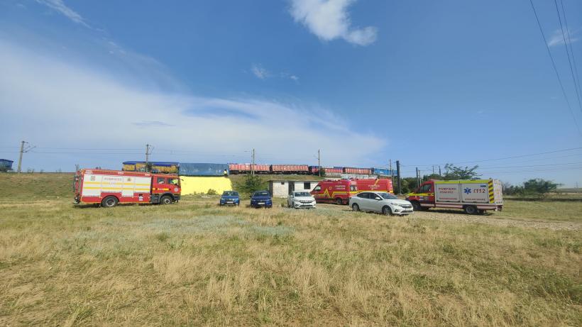 Trafic feroviar blocat în Constanța: Un vagon s-a răsturnat, iar alte patru au deraiat 19018494