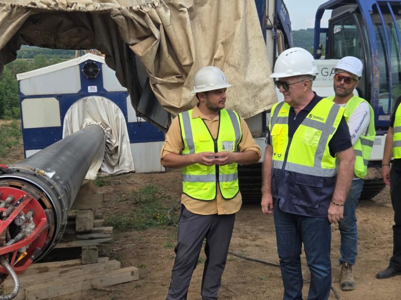 Lucrările la conducta de gaze Tetila – Horezu – Râmnicu Vâlcea au fost inspectate de directorul general Transgaz, Ion Sterian