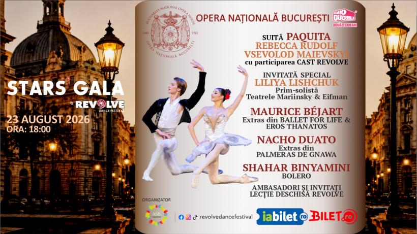 STARS GALA aduce tripticul Maurice Béjart / Nacho Duato / Shahar Binyamini pe 23 august pe scena Operei Naționale București