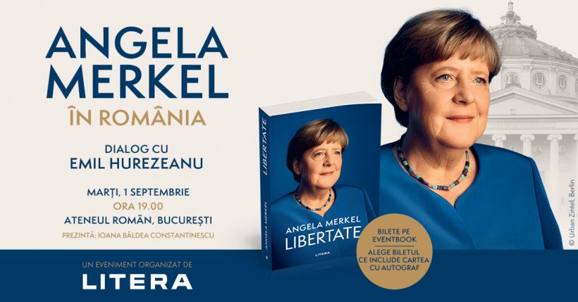 Angela Merkel vine la București pentru lansarea volumului „Libertate. Amintiri 1954–2021”. Dialog cu Emil Hurezeanu, la Ateneul Român – marți, 1 septembrie, ora 19.00