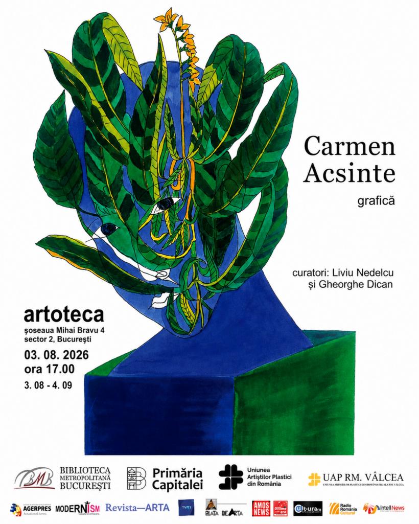 Vernisajul expoziției de grafică semnată de artista vizuală Carmen Acsinte, la Galeria Artotecii BMB