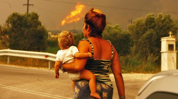 pe jumatate in flacari