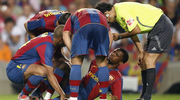 samuel etoa 128 153 o aproape de a reveni pe gazon