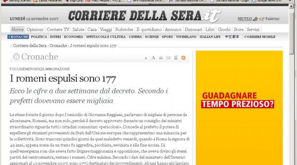 val de romani expulzati din italia