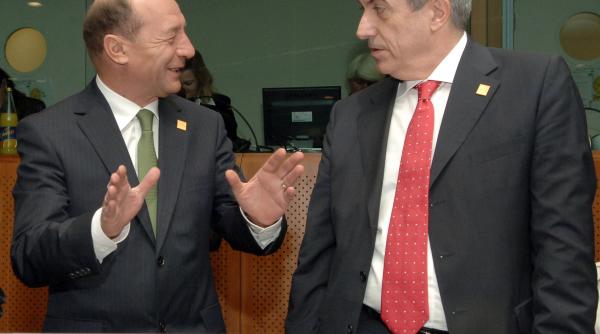 in aer basescu tariceanu pacea din avion