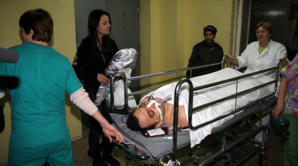 constanta atac armat intr o scara de bloc