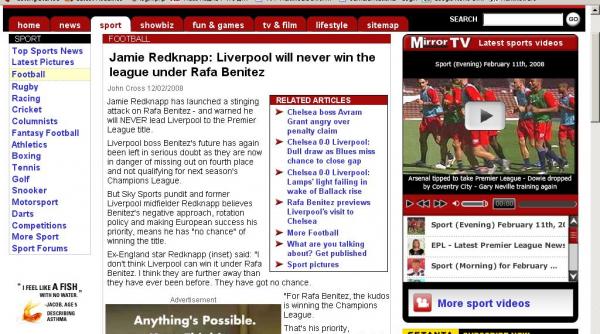 jamie redknapp benitez nu o poate face pe liverpool campioana