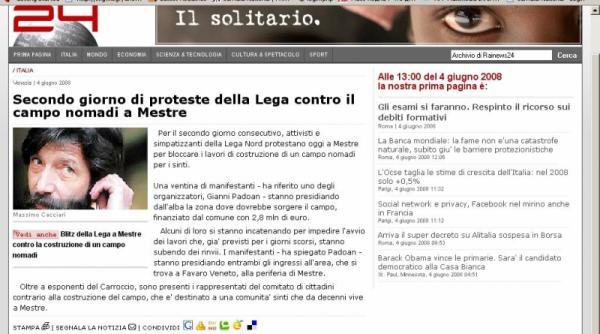 italia locuitorii din mestre protesteaza impotriva romilor