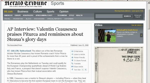 valentin ceausescu sint mindru de victor piturca